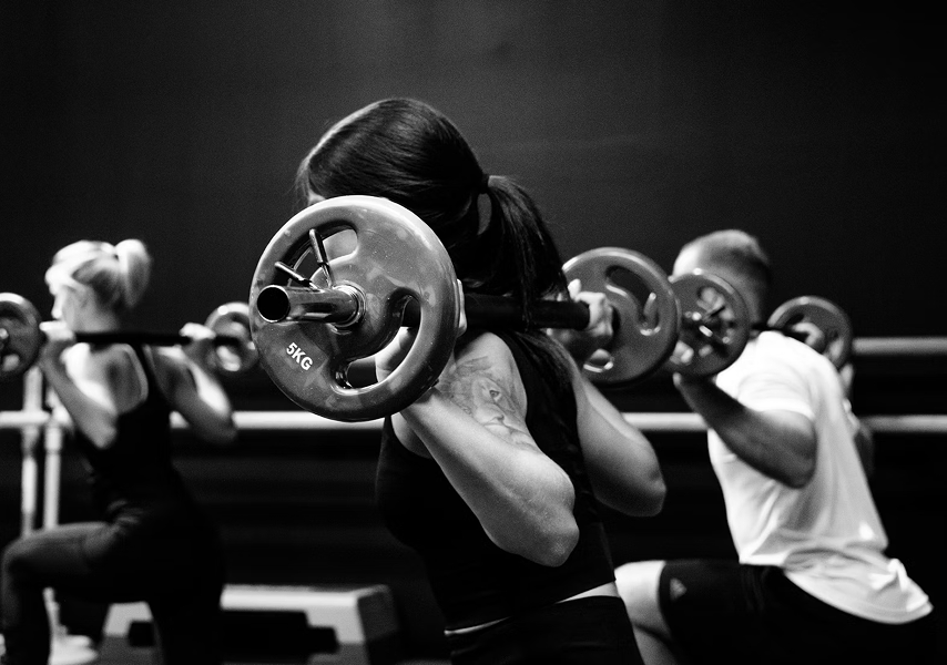 Athletes training